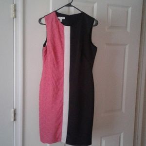 Black Color Block Dress